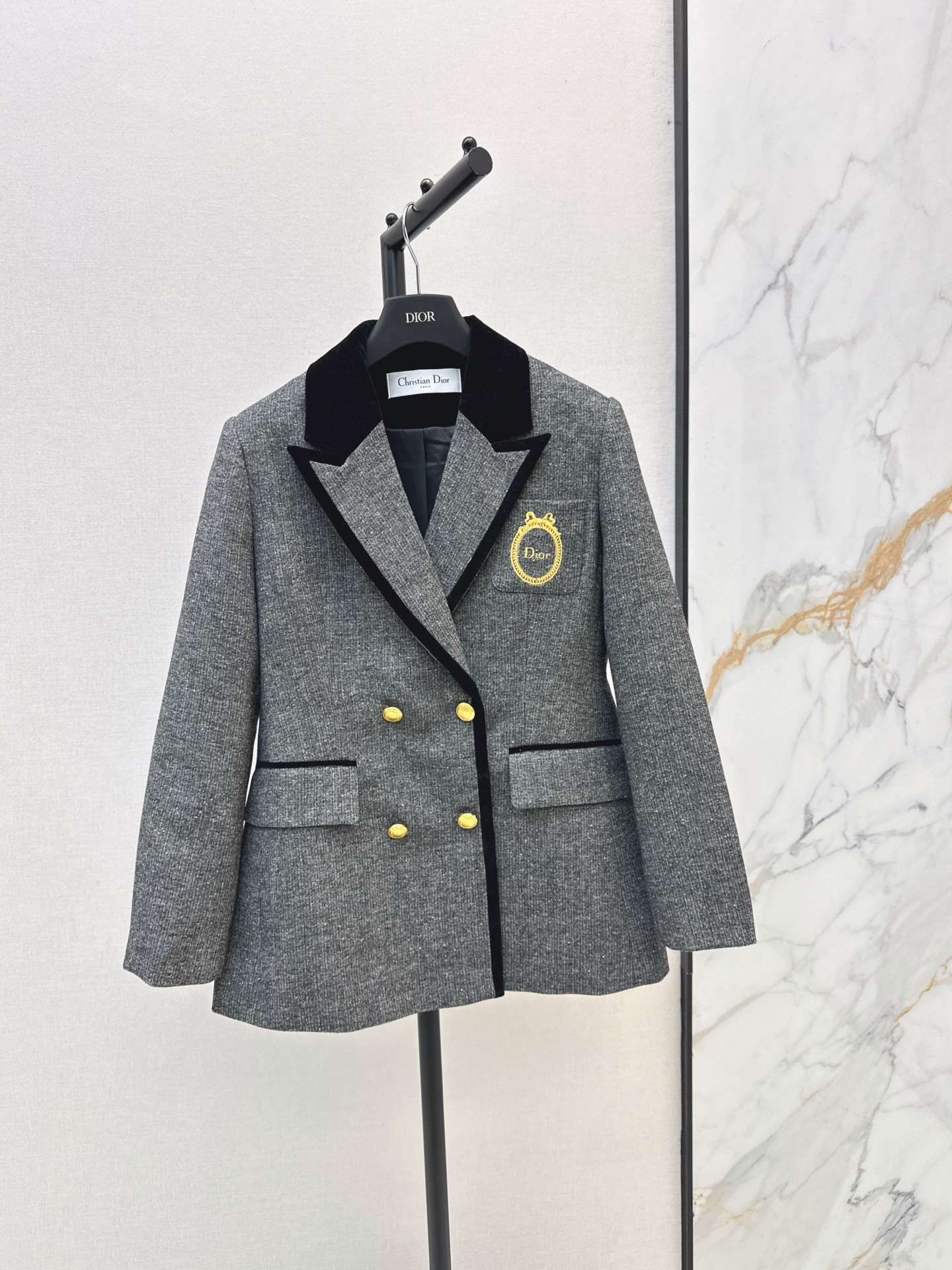 CD 26fw velvet trim blazer