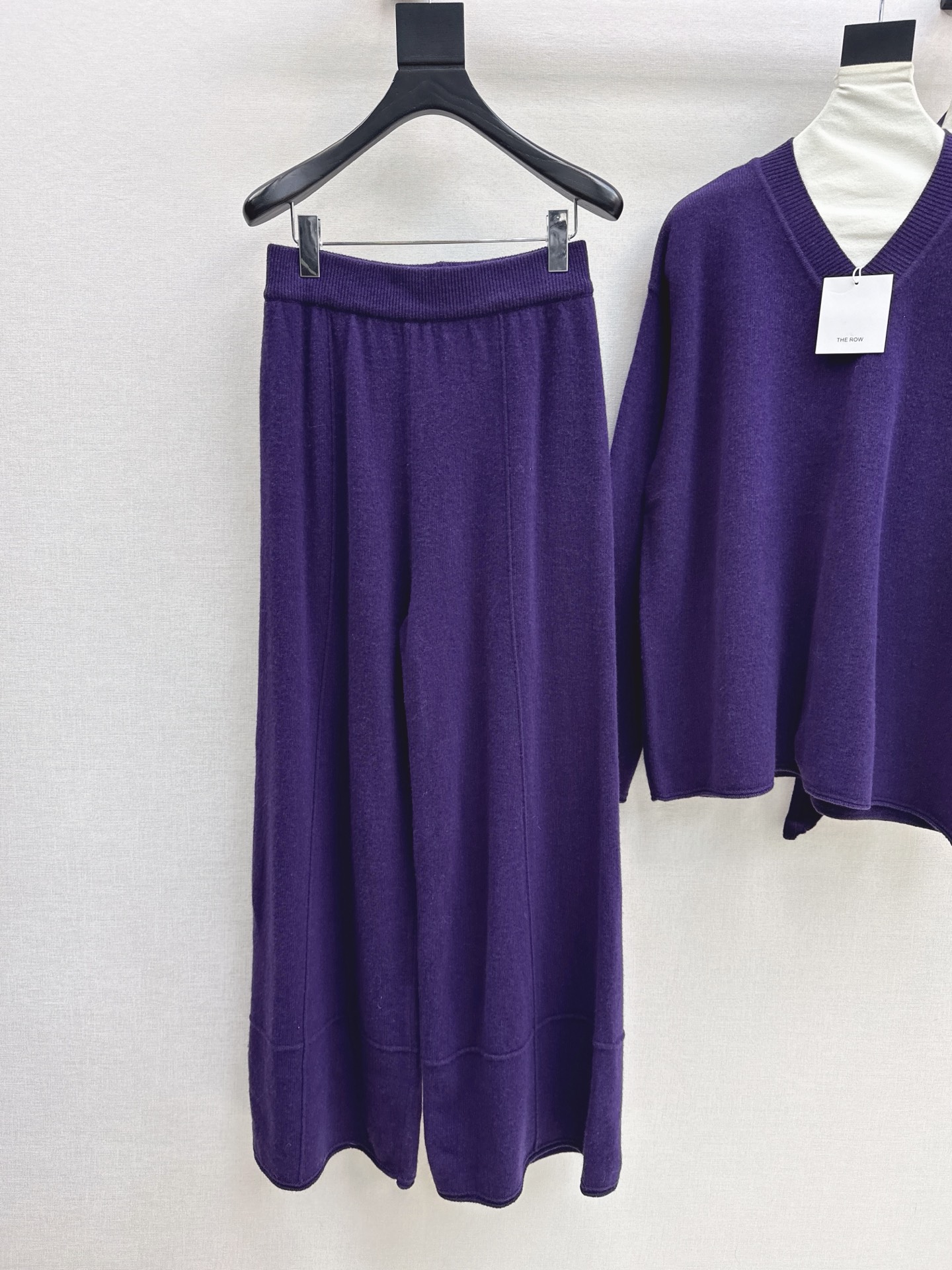 Row 26fw wool cape sweater pants sets