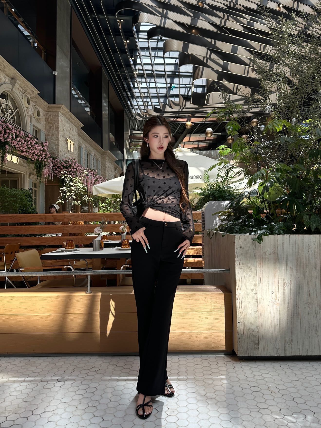 Chan 26fw mesh basic tee