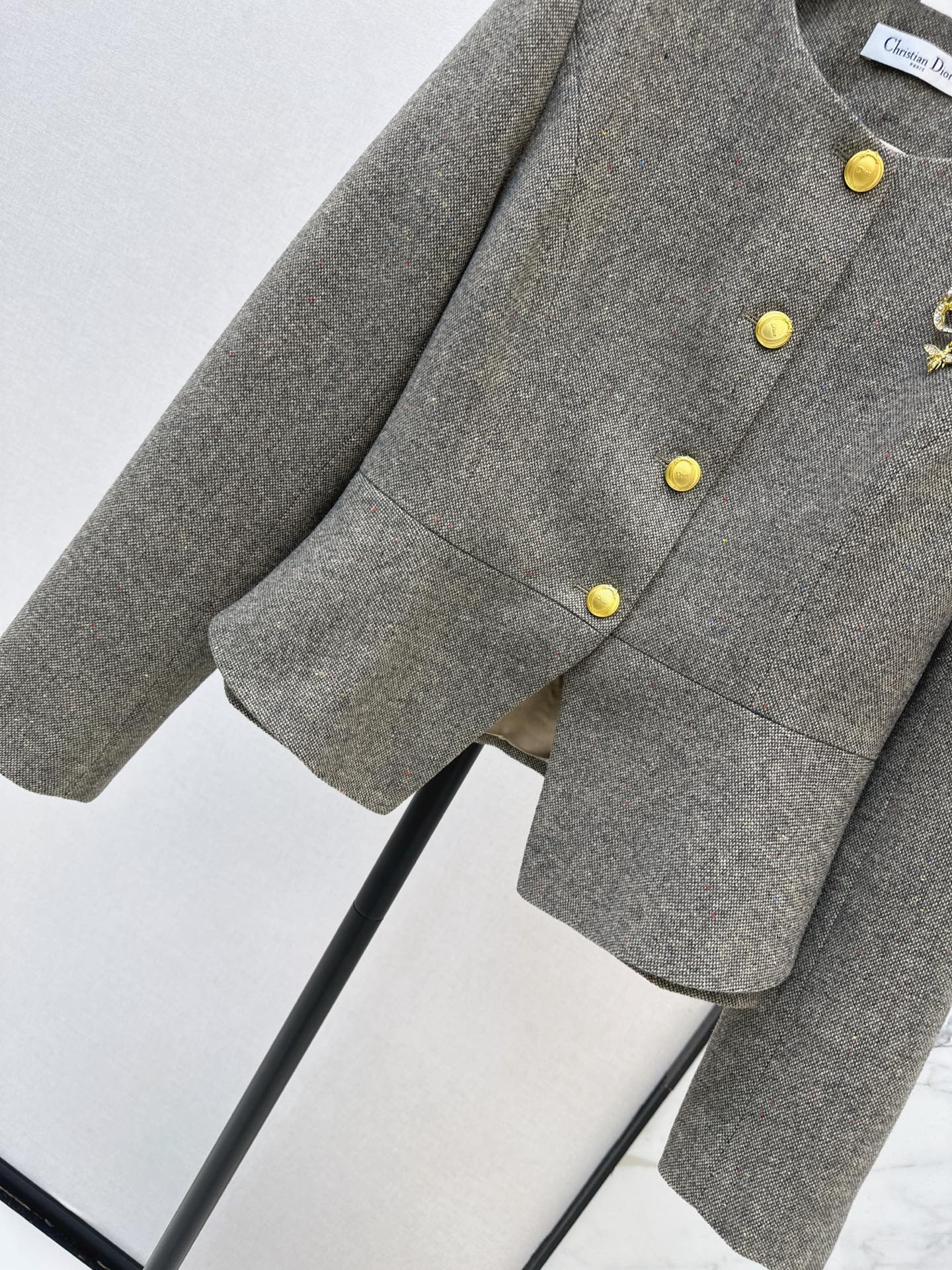 CD 26fw tweed peplum jacket