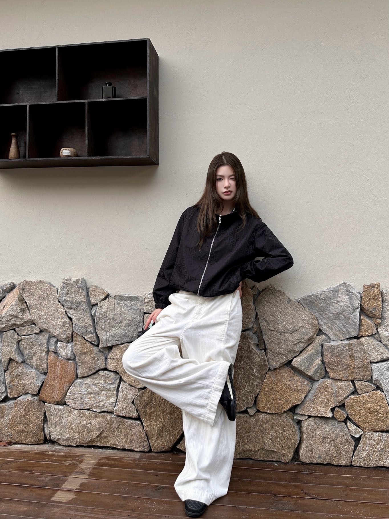 Fen 26fw jacquared hooded jacket