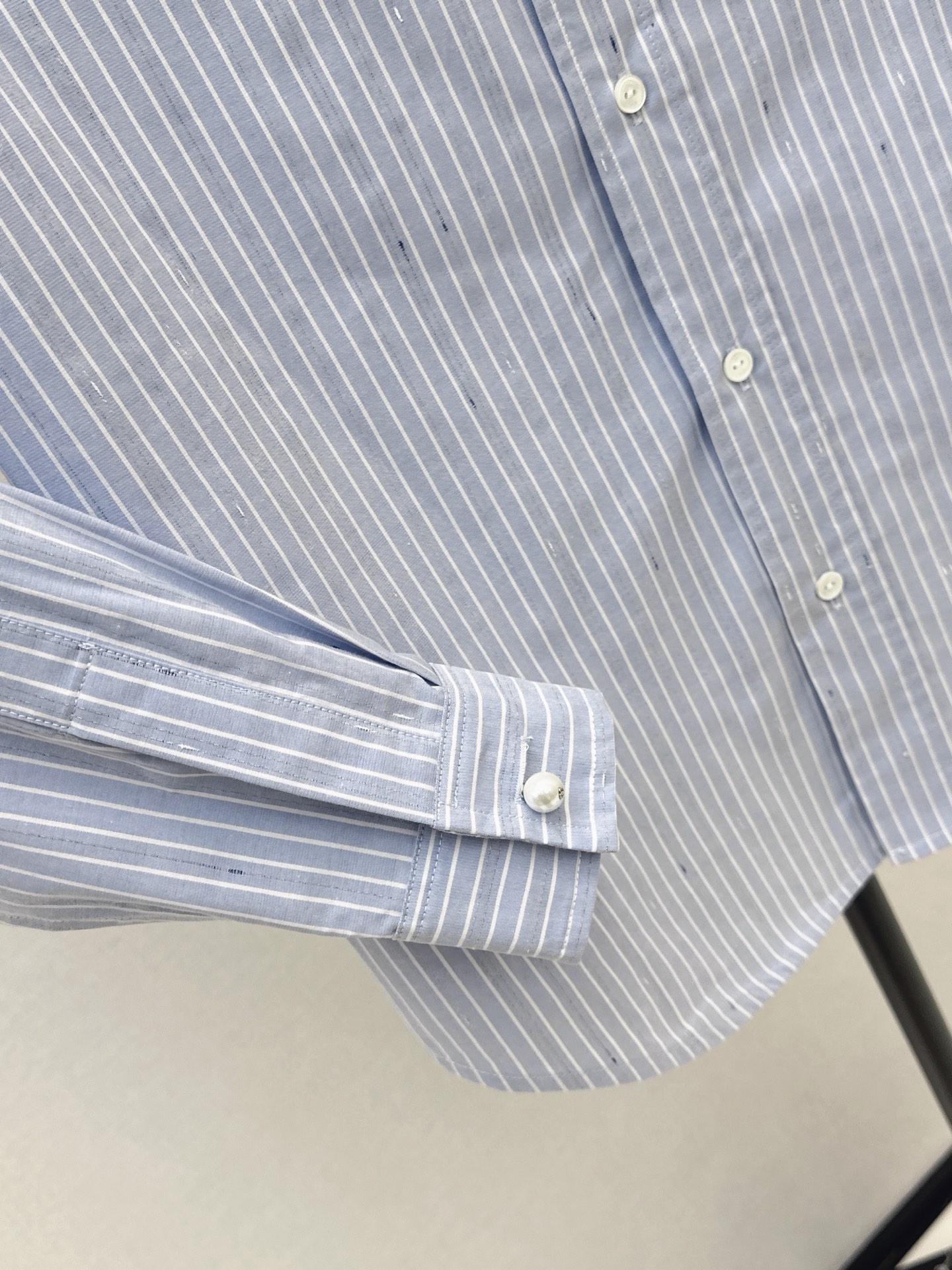 Chan 26fw stripe jacquard shirt