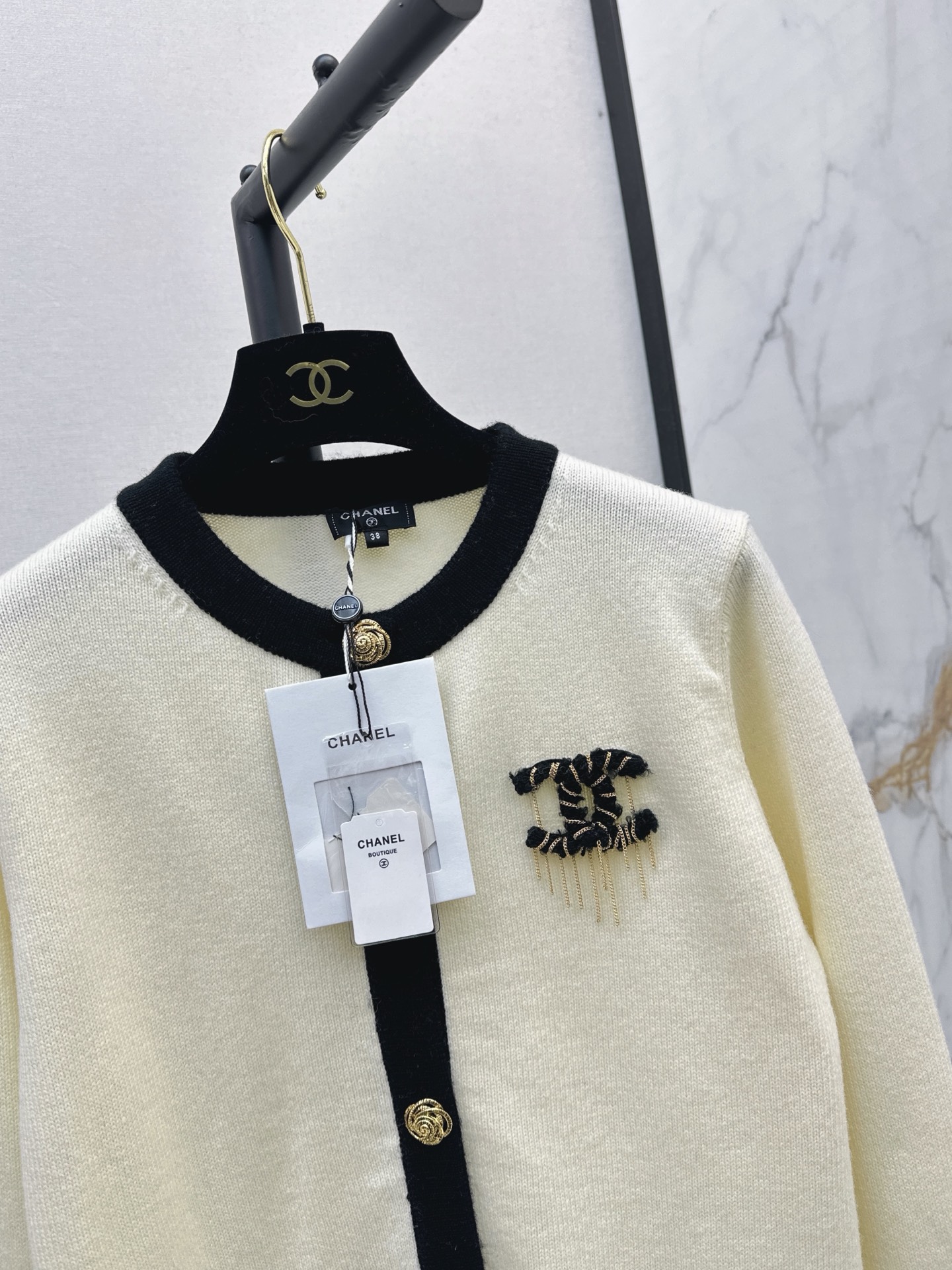 Chan 26fw cashmere knit cardigan