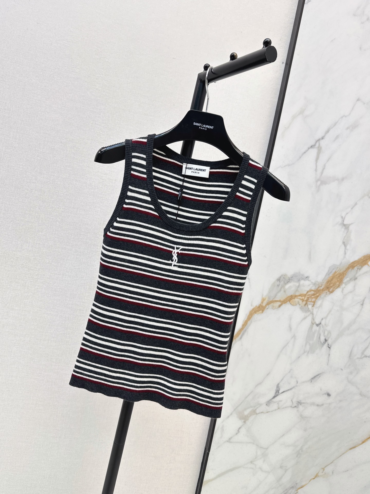 Sain 26fw stripe knit vest