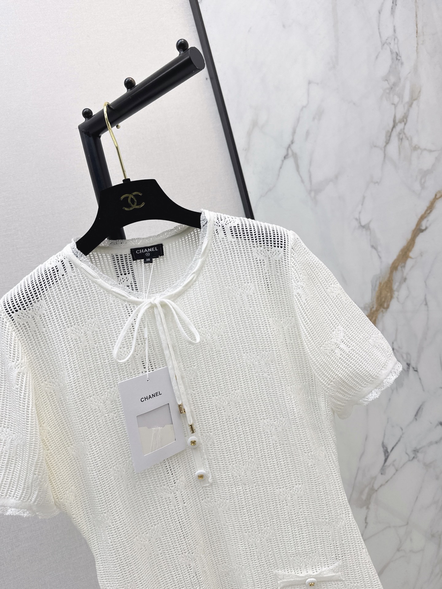 Chan 26ss jacquard knit dress