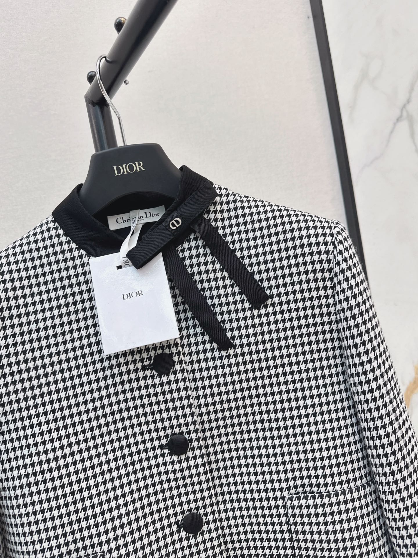 CD 26fw houndstooth bow jacket