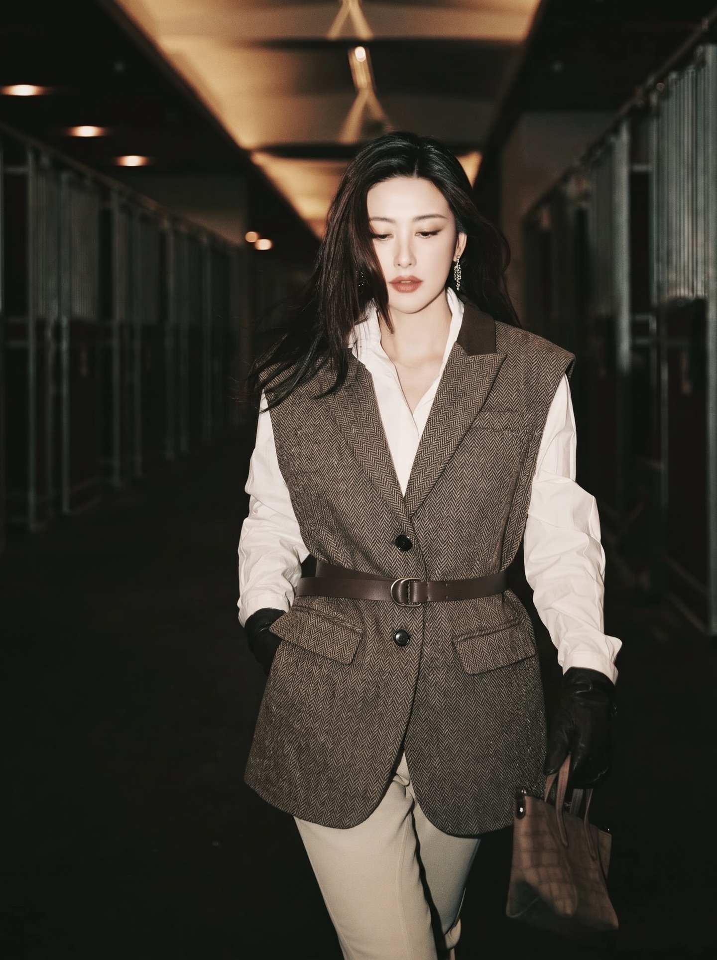 Brun 26fw belted suit vest
