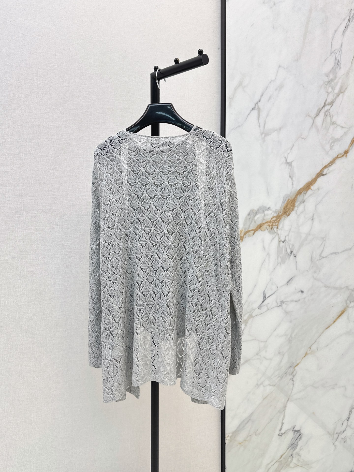 Sain 26fw hollow knit cardigan vest sets