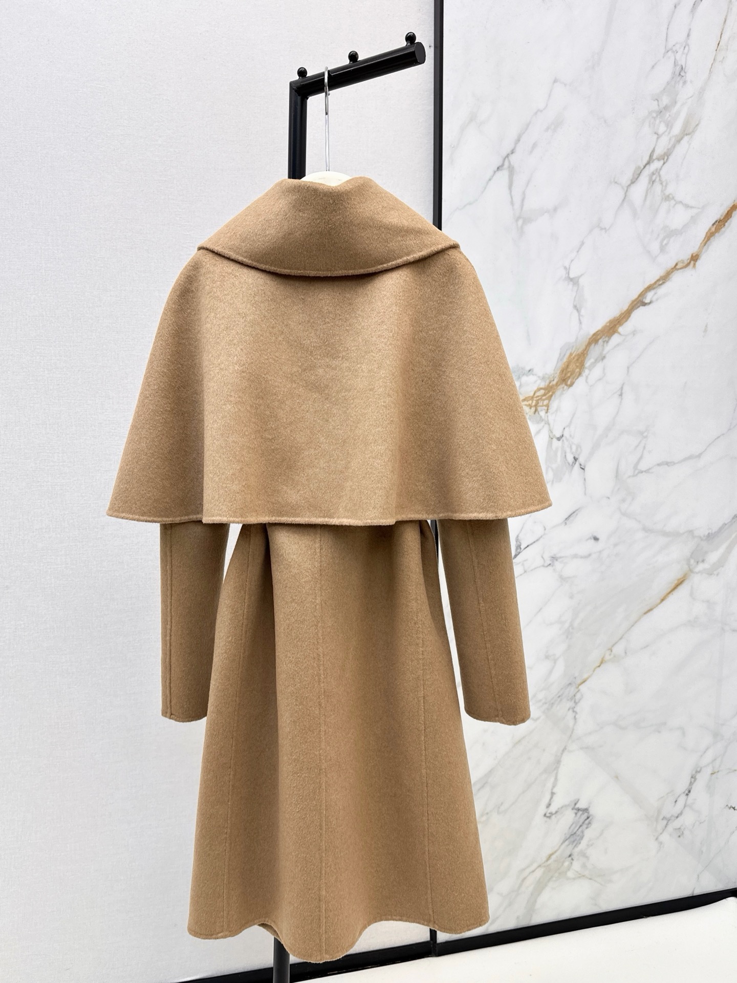 Chol 26fw detachable woolen cape overcoats