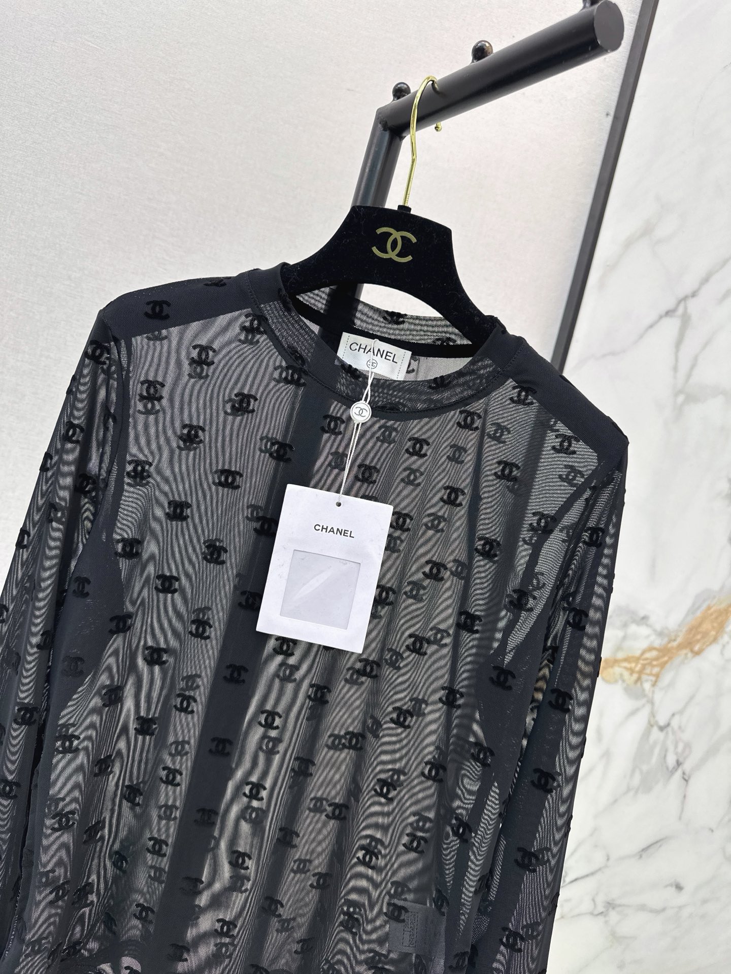 Chan 26fw mesh basic tee