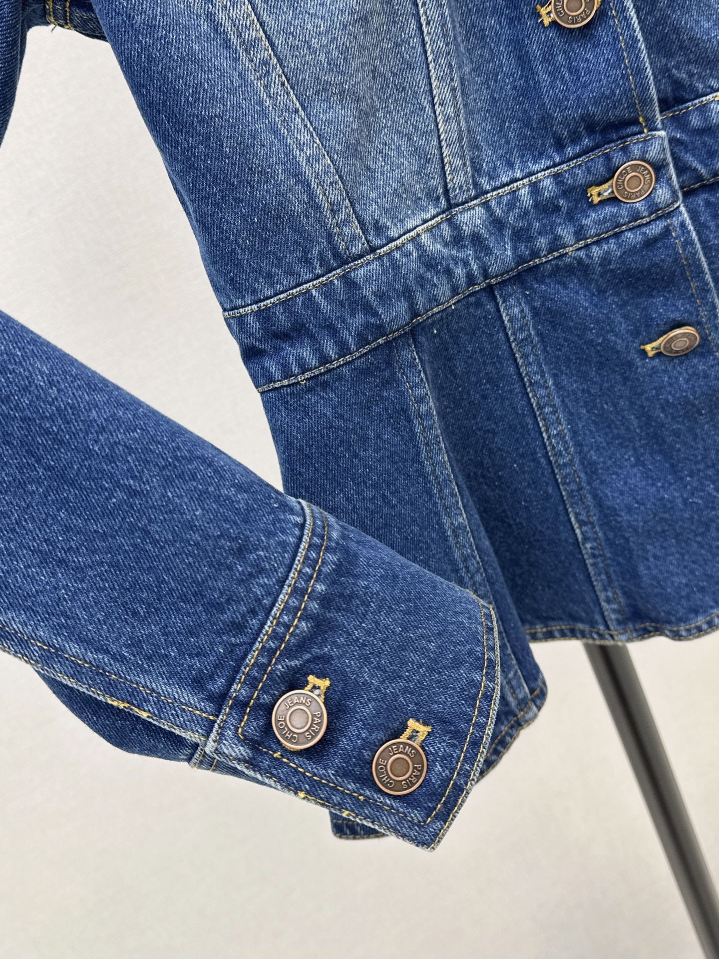 Chol 26fw ruffle denim jacket