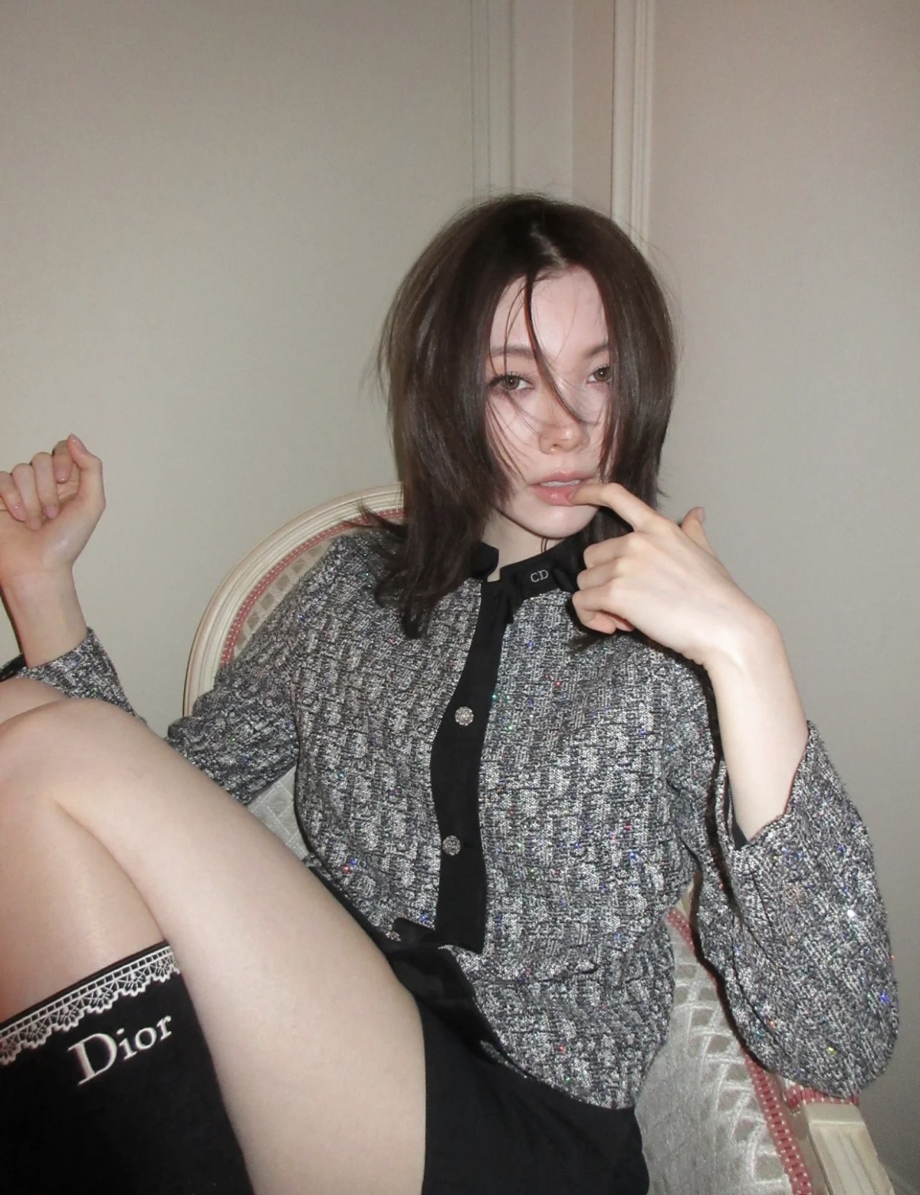 CD 26fw jacquard bow jacket