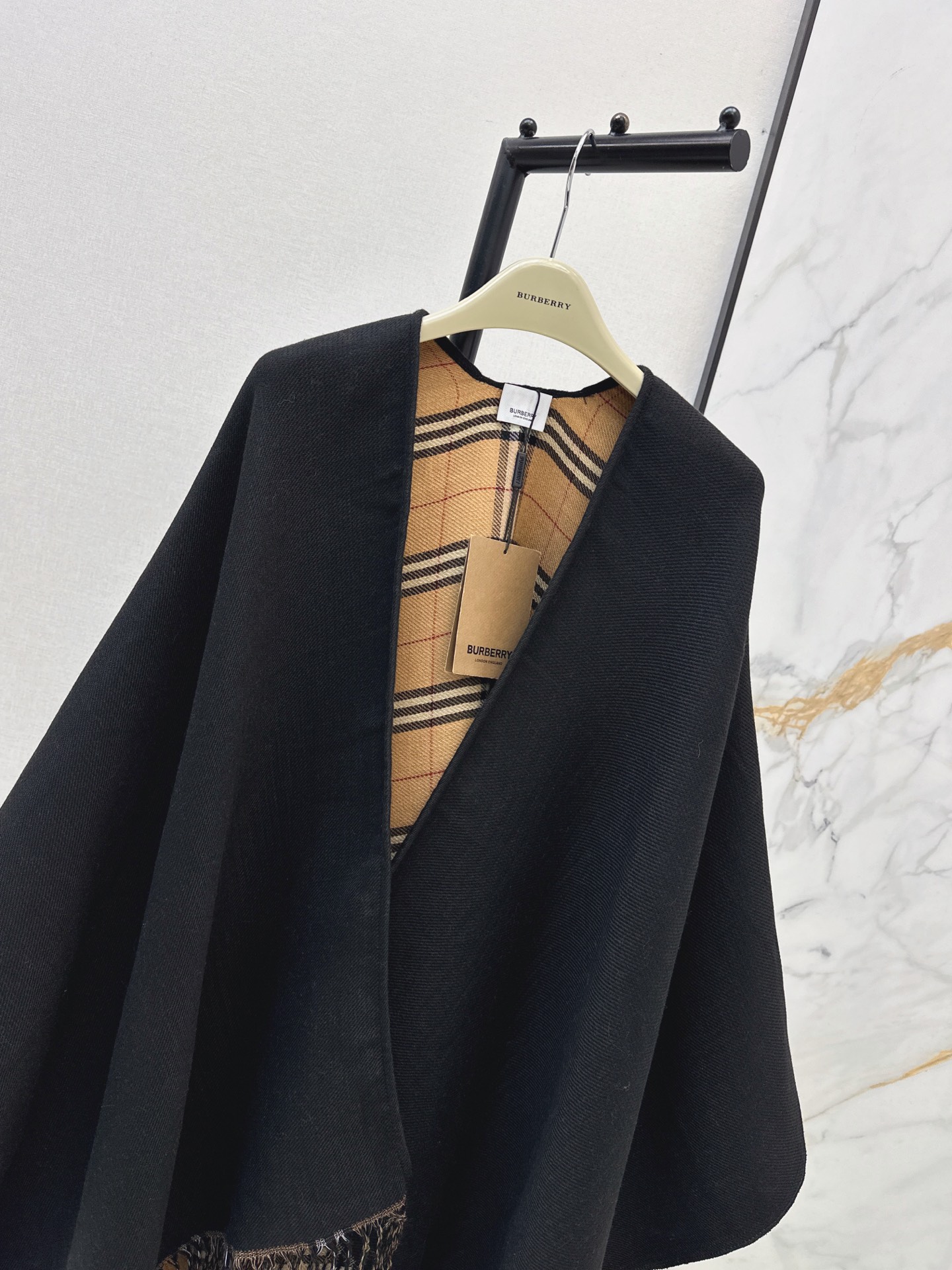 Bur 26fw wool shawls cape