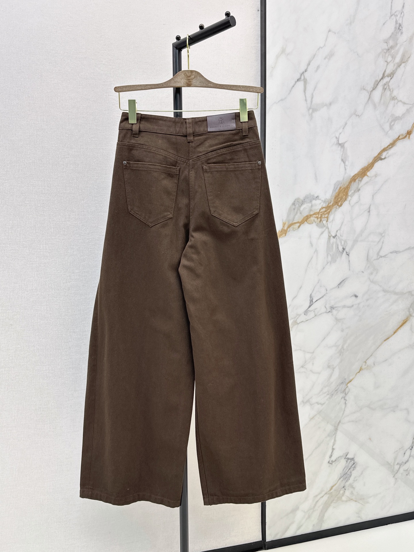Brun 26fw wide-leg denim pants