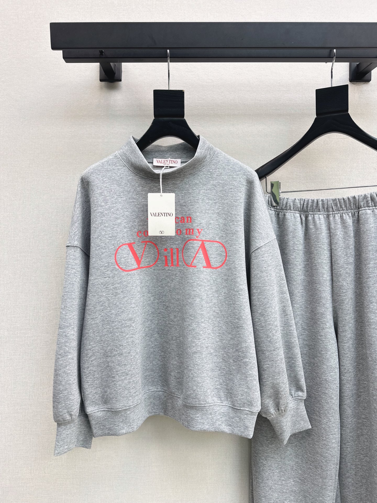 Valen 26fw print sweatshirt pants sets