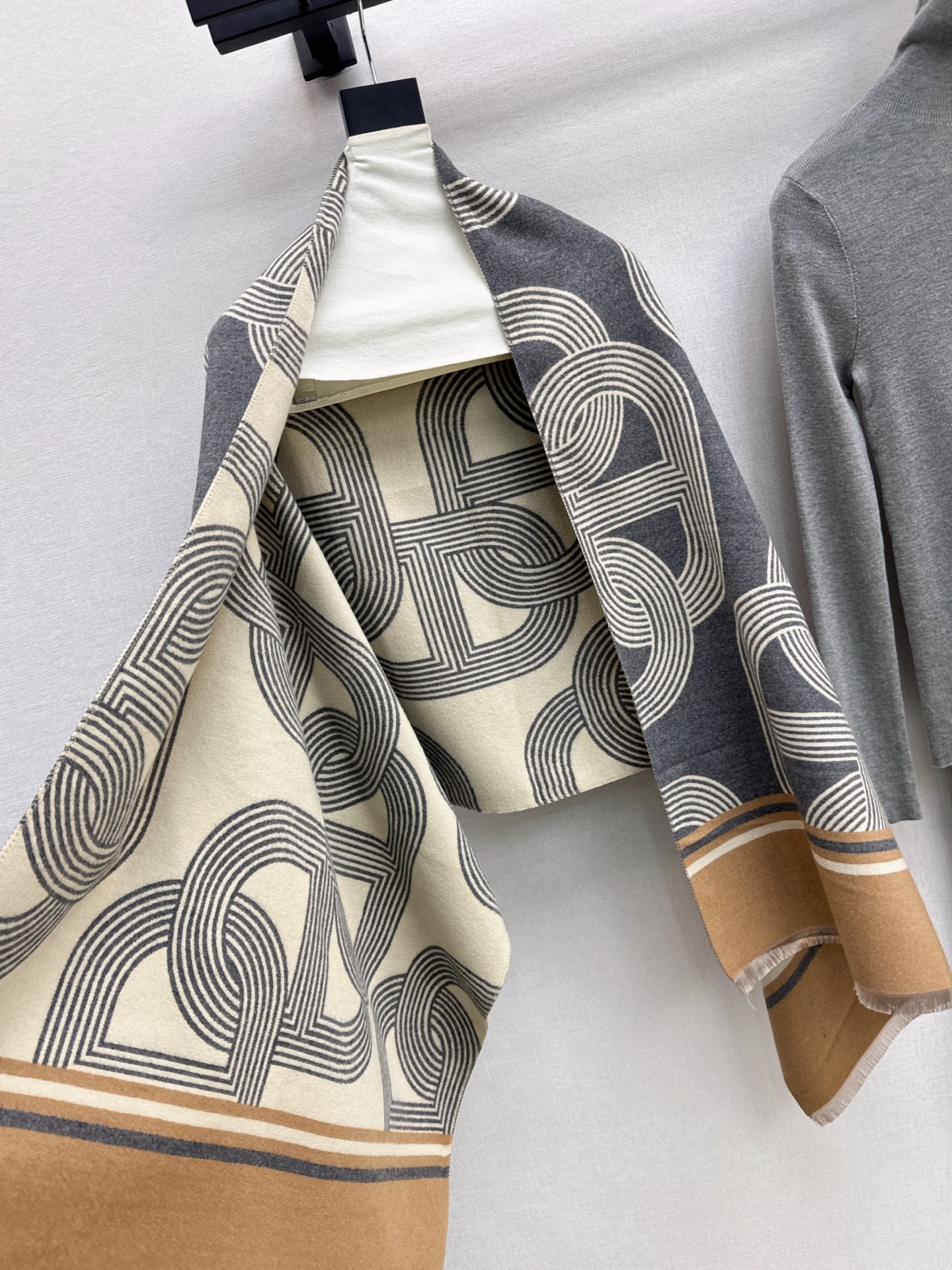 Her 26fw 3pcs knit basic tee shawls pants sets