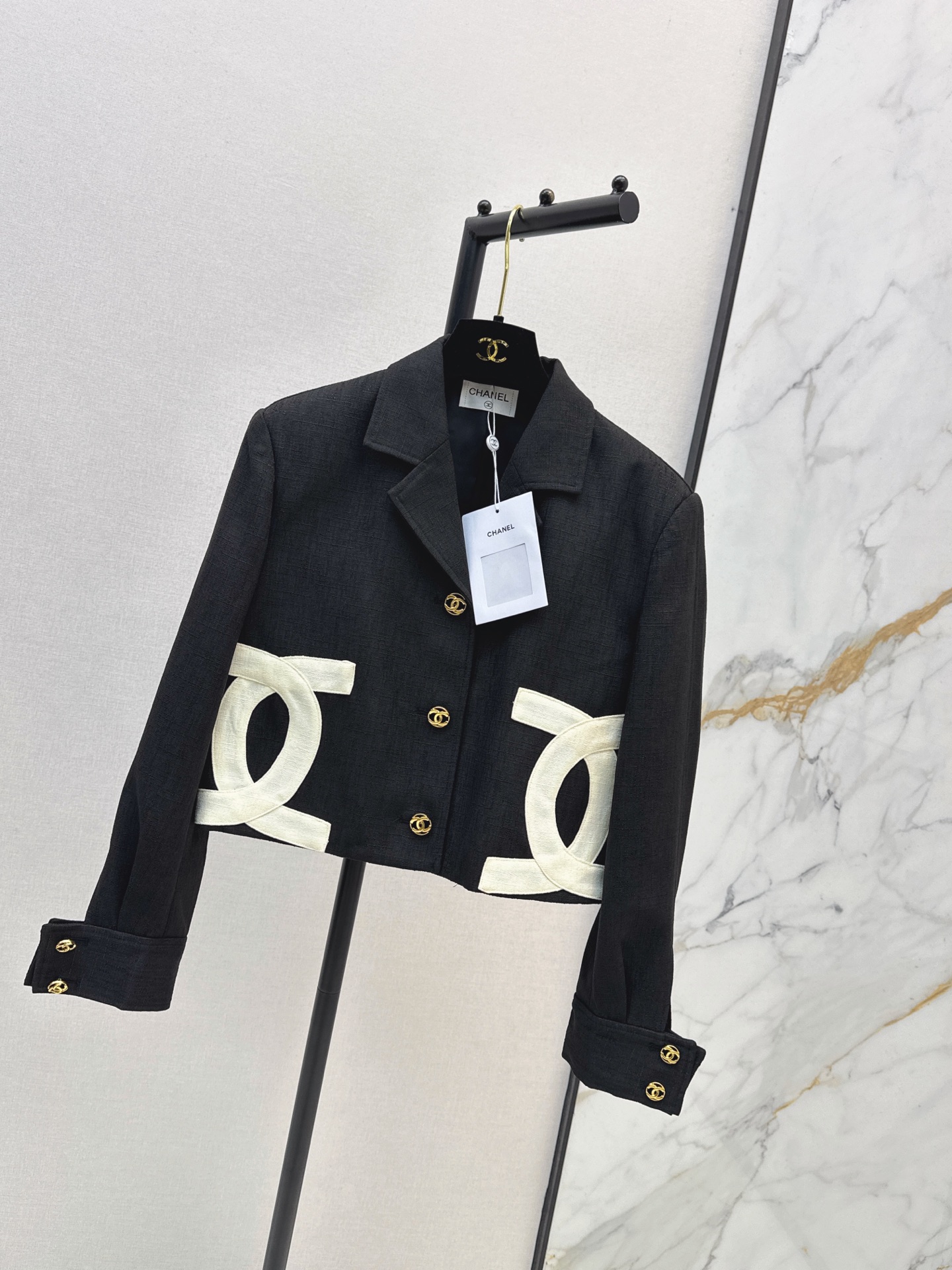 Chan 26fw cropped woven jacket