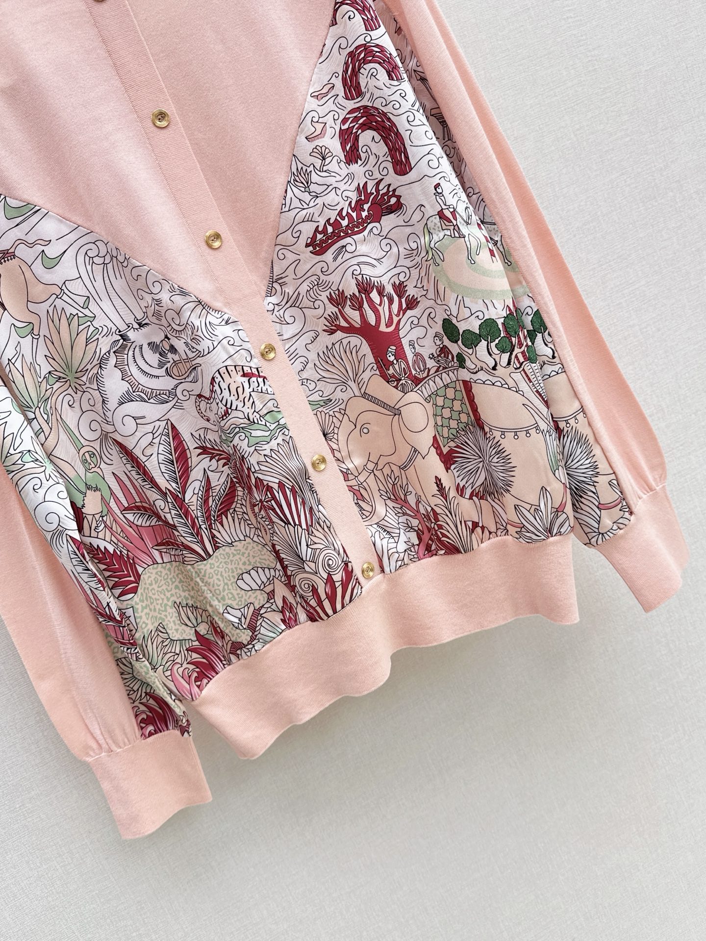Her 26fw print knit cardigan