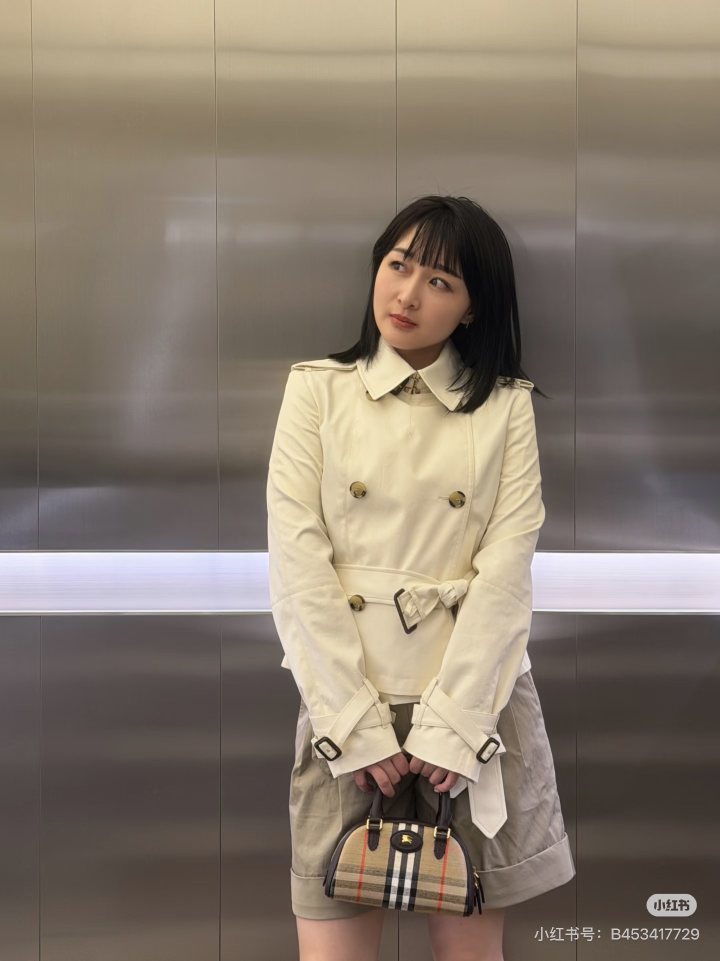 Bur 26fw cropped trench coats