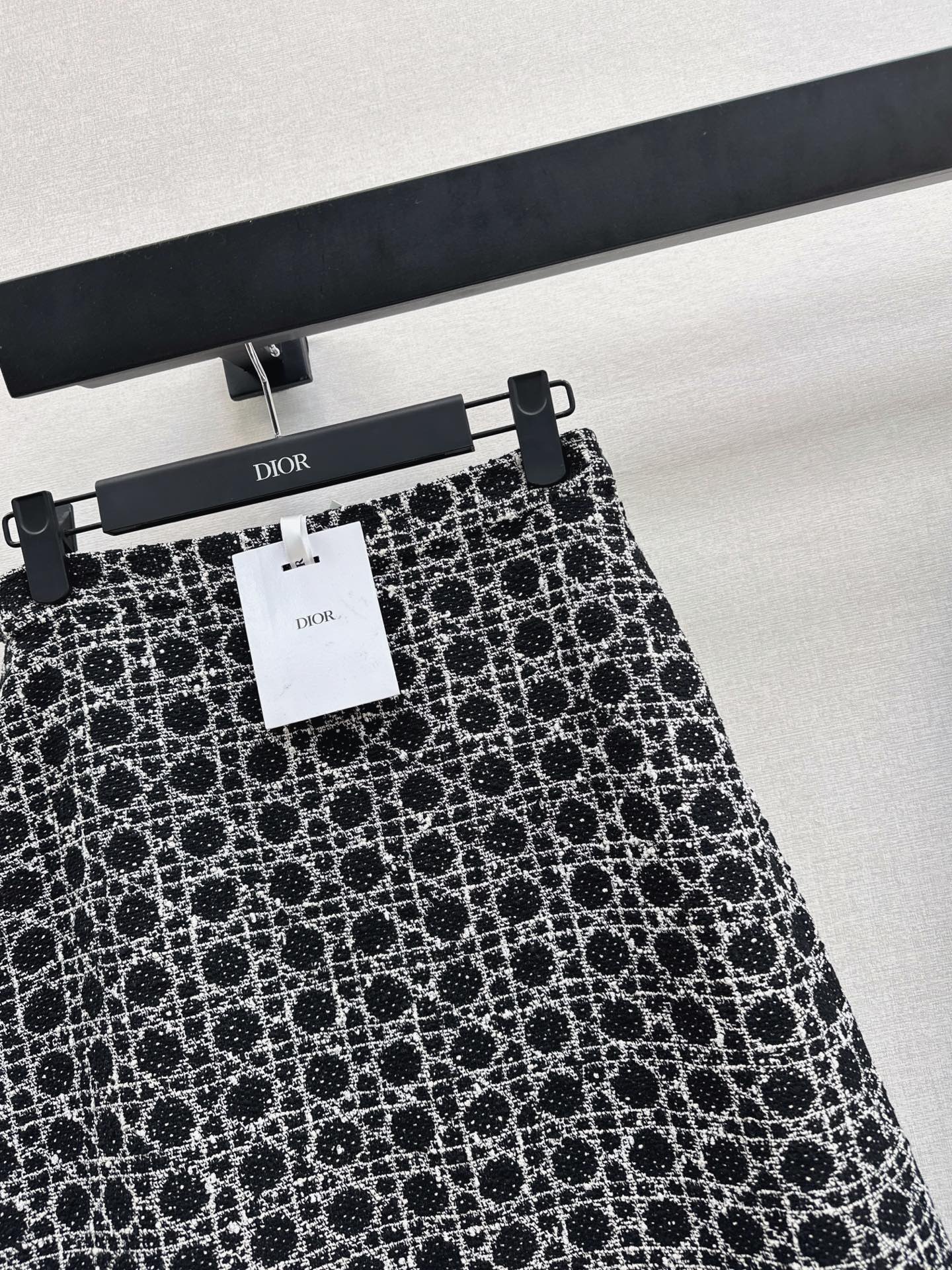 CD 26fw check woven skirt