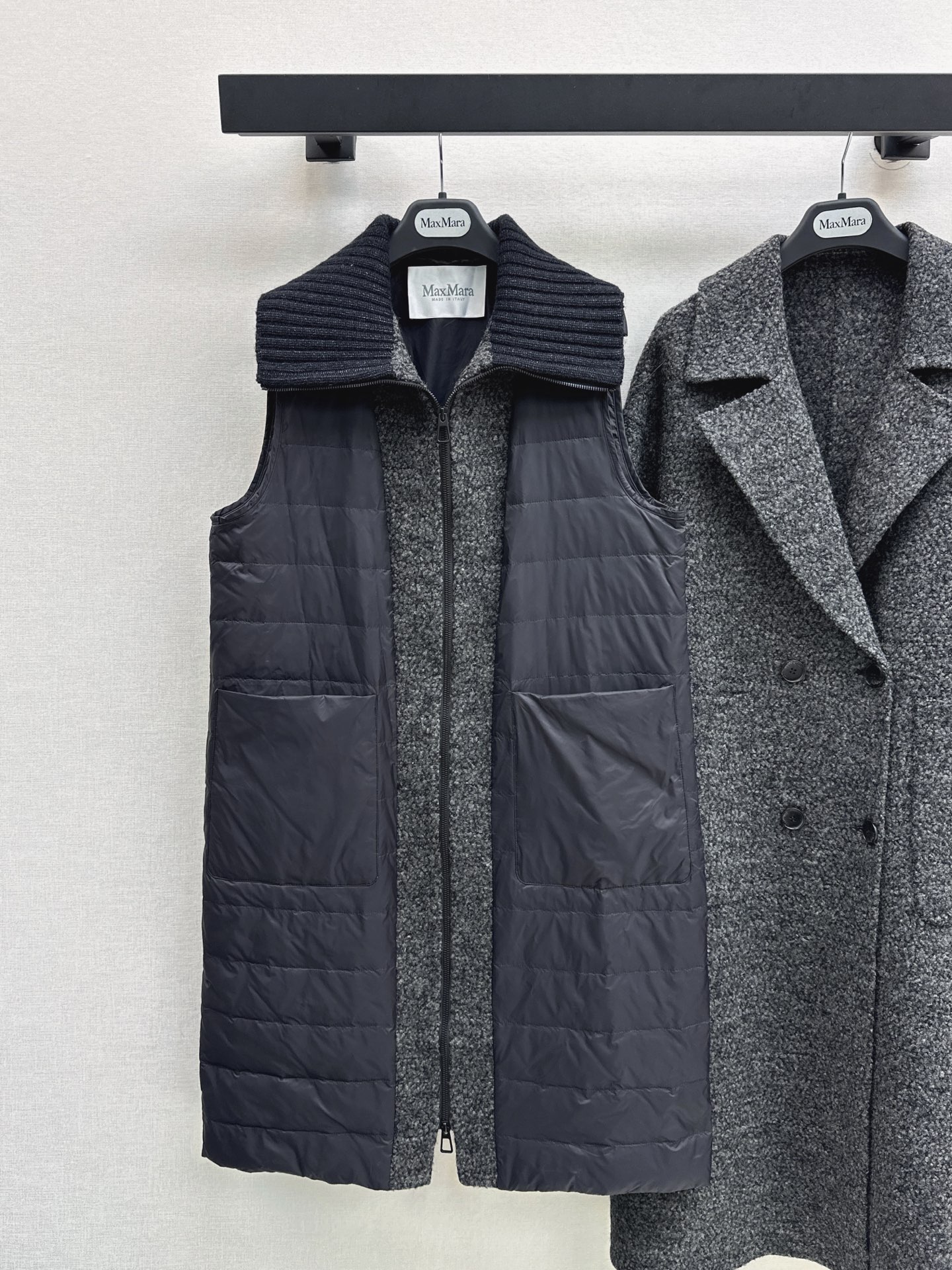 Max 26fw down vest double breasted overcoats set