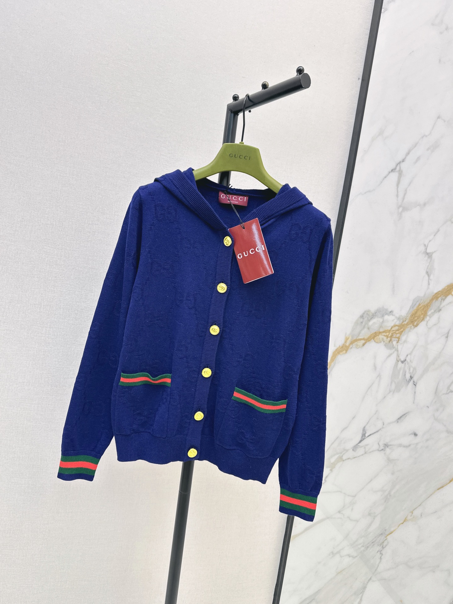 Guc 26fw hooded knit cardigan
