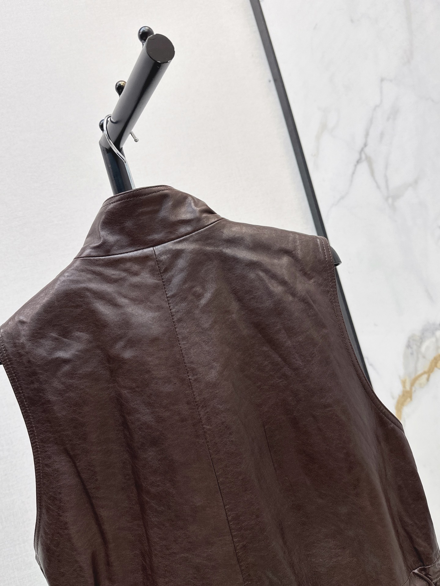Sain 26fw leather vest jacket