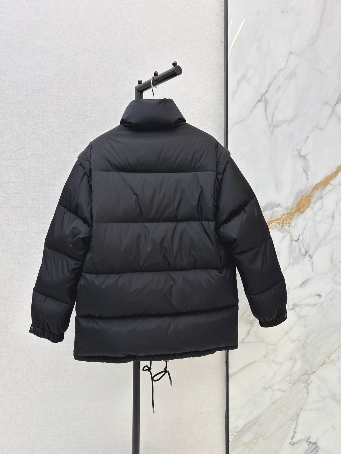 Pra 26fw detachable sleeve down jacket