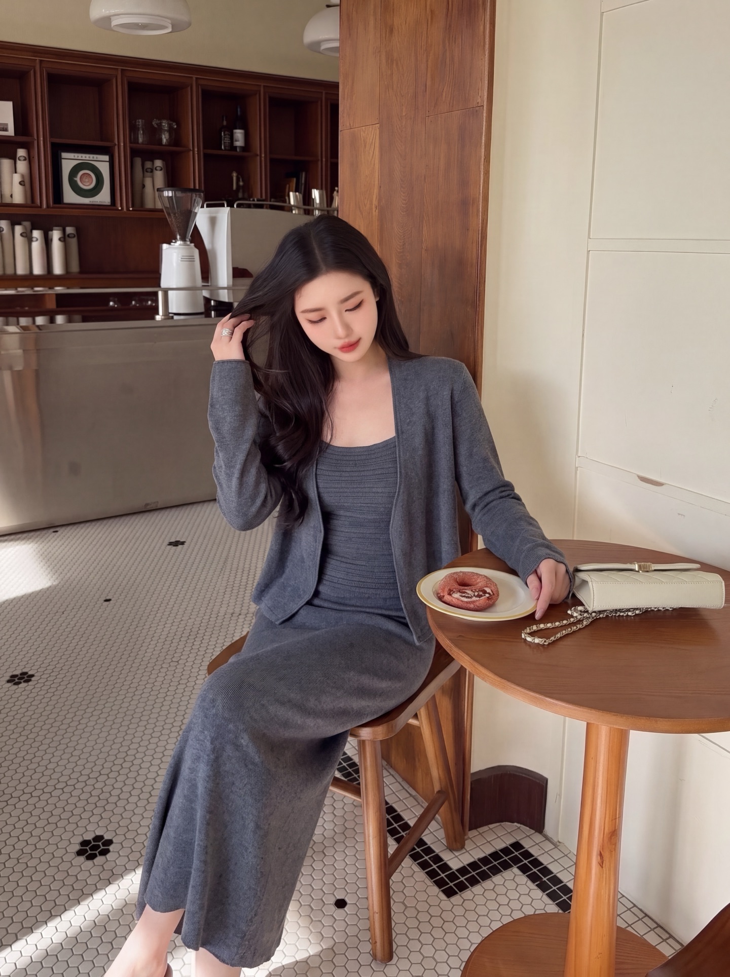 Ralp 26fw knit vest cardigan skirt sets