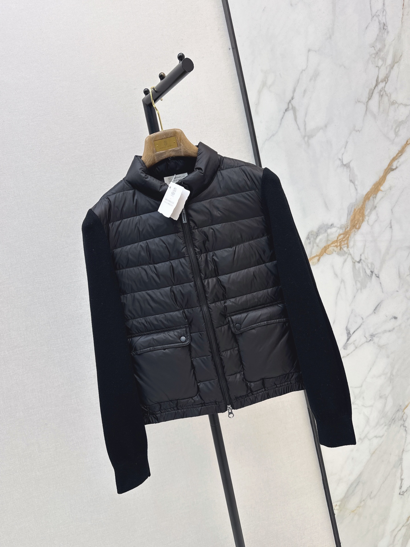 Bun 26fw knit contract down jacket