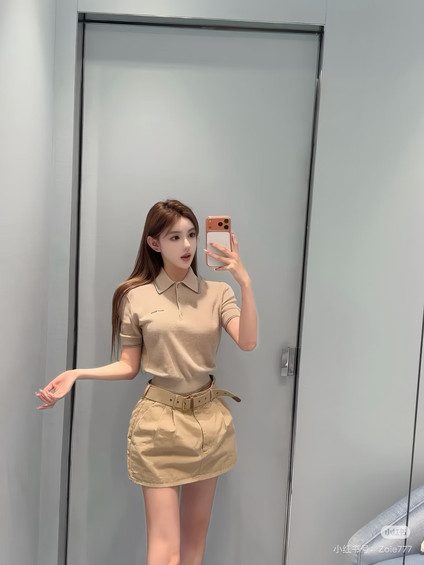 Miu 26fw belted skirt