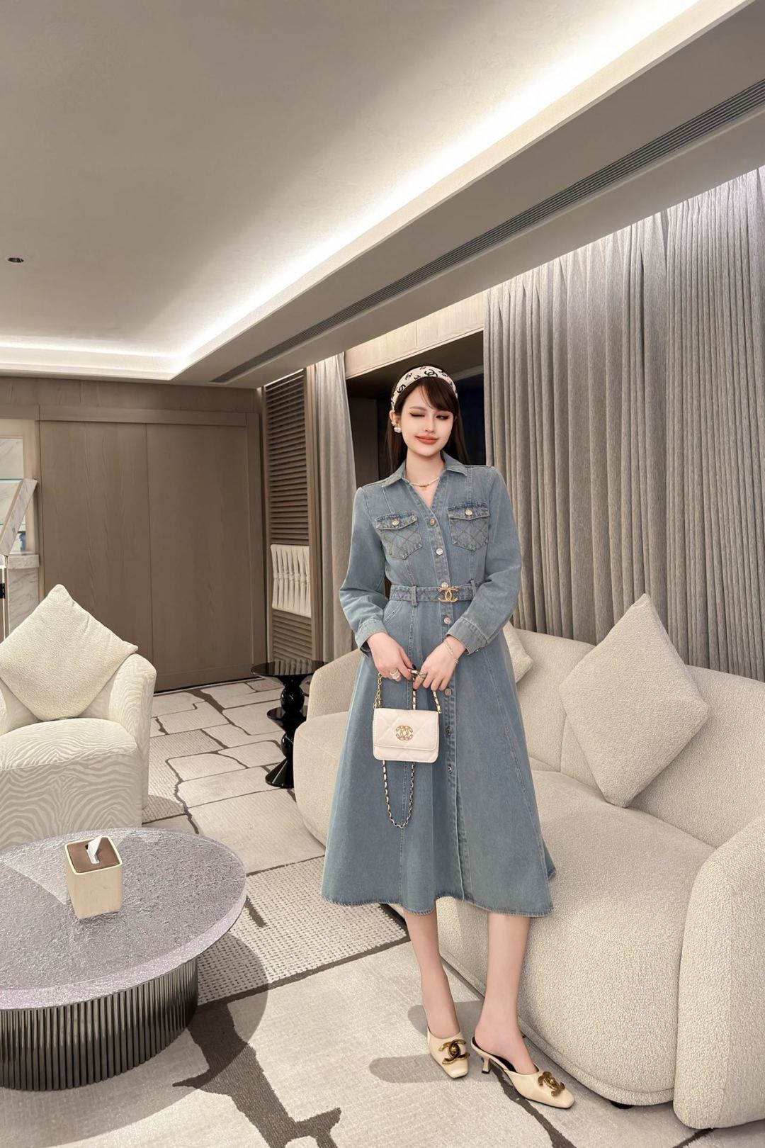 Chan 26fw denim dress