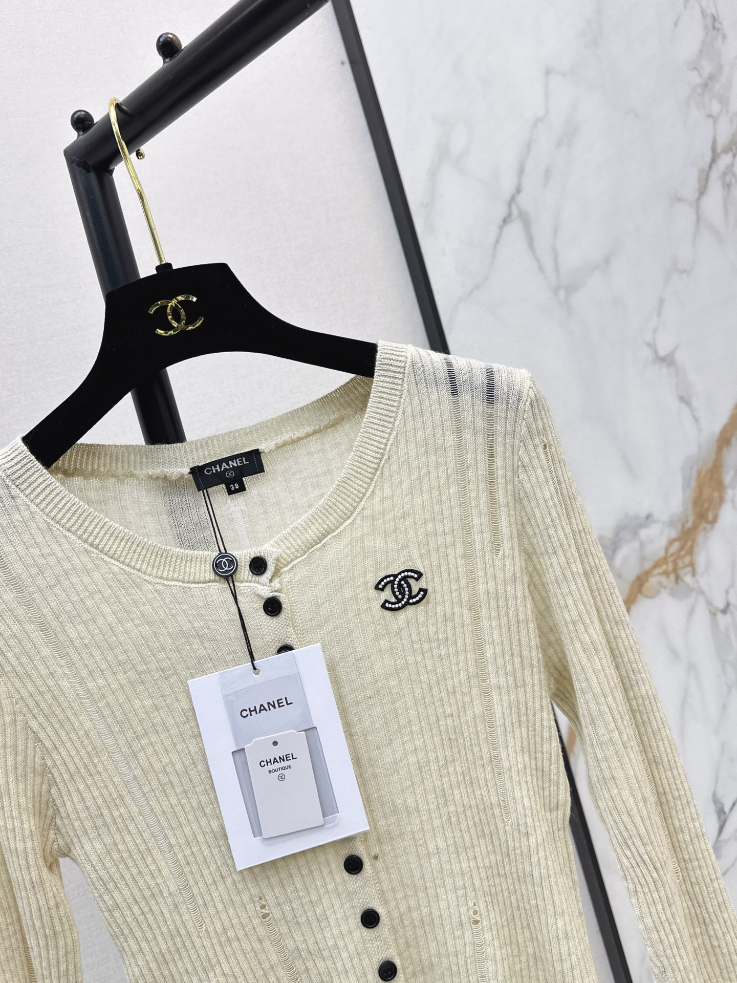 Chan 26fw stretch knit top