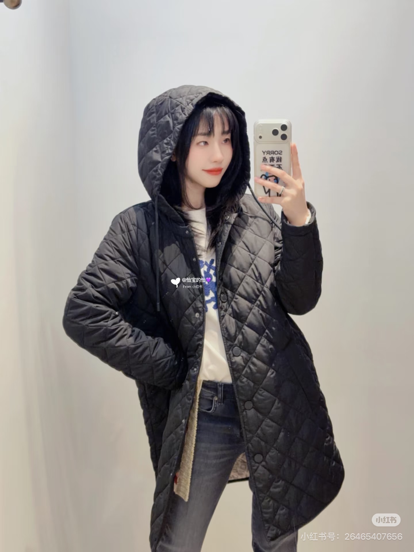 Max 26fw hooded padded jacket