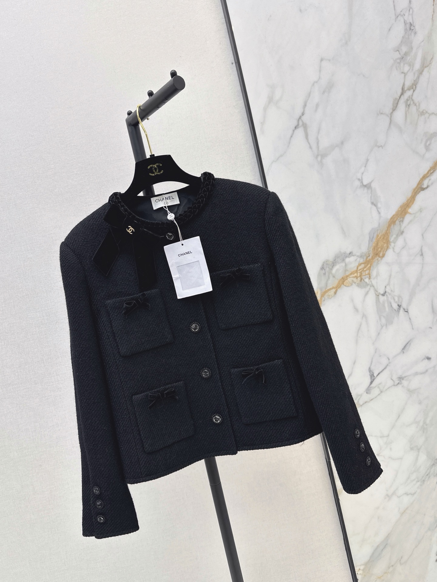 Chan 26fw bow woven jacket