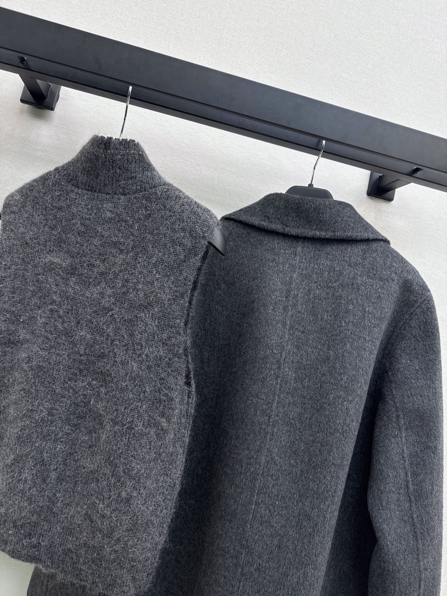 Max 26fw knit vest overcoats sets