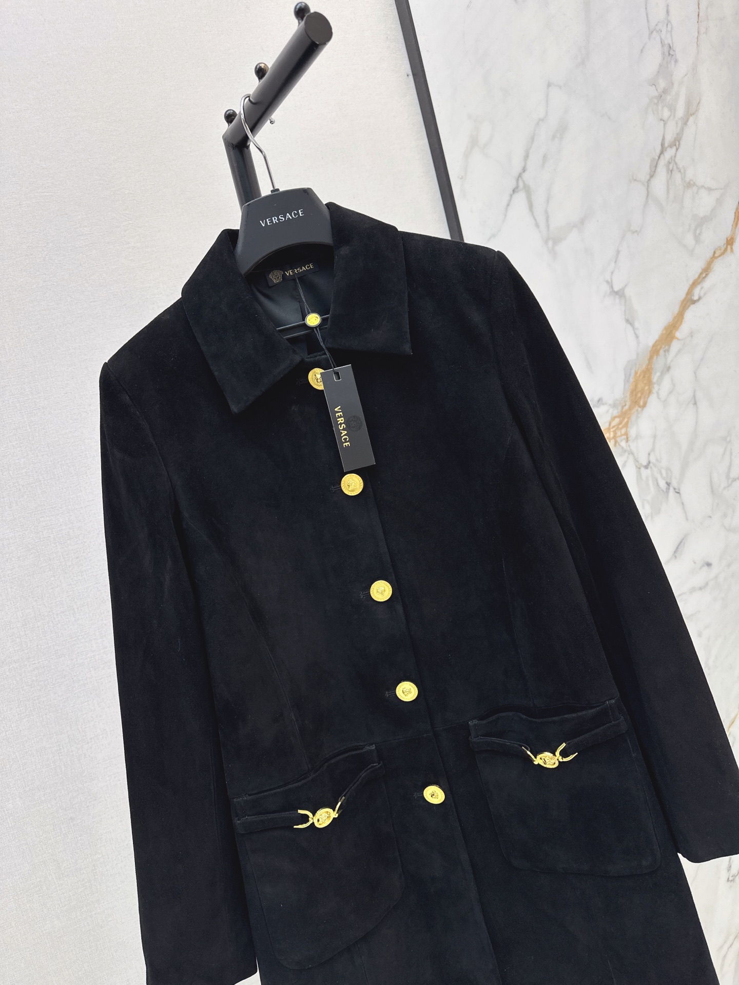 Ver 26fw suede long jacket