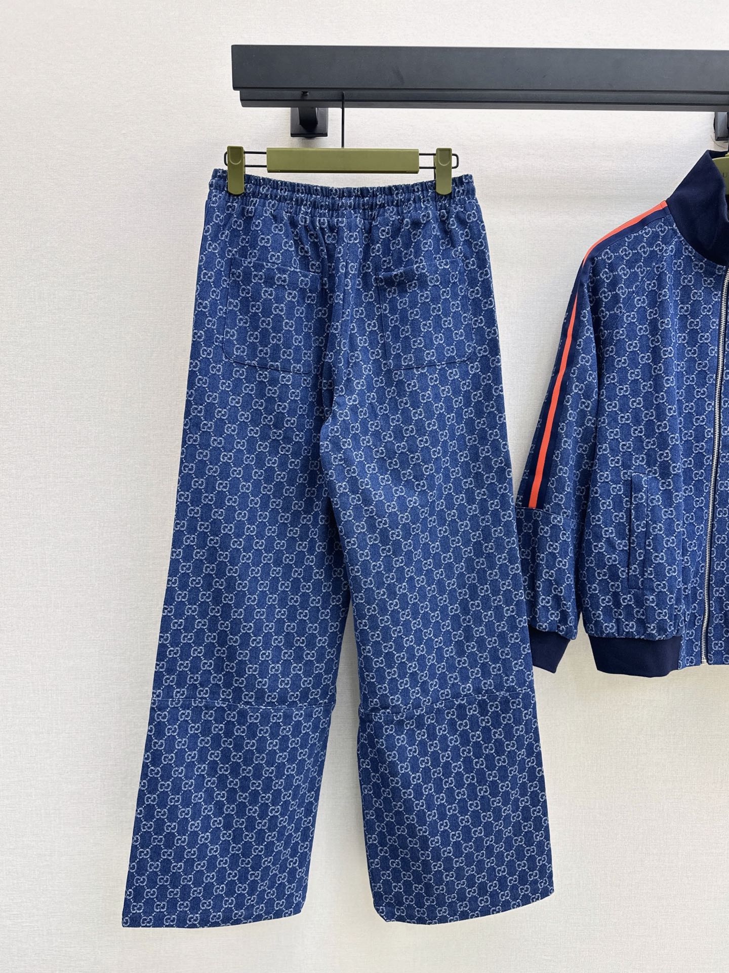 Guc 26fw jacquard denim jacket pants sets