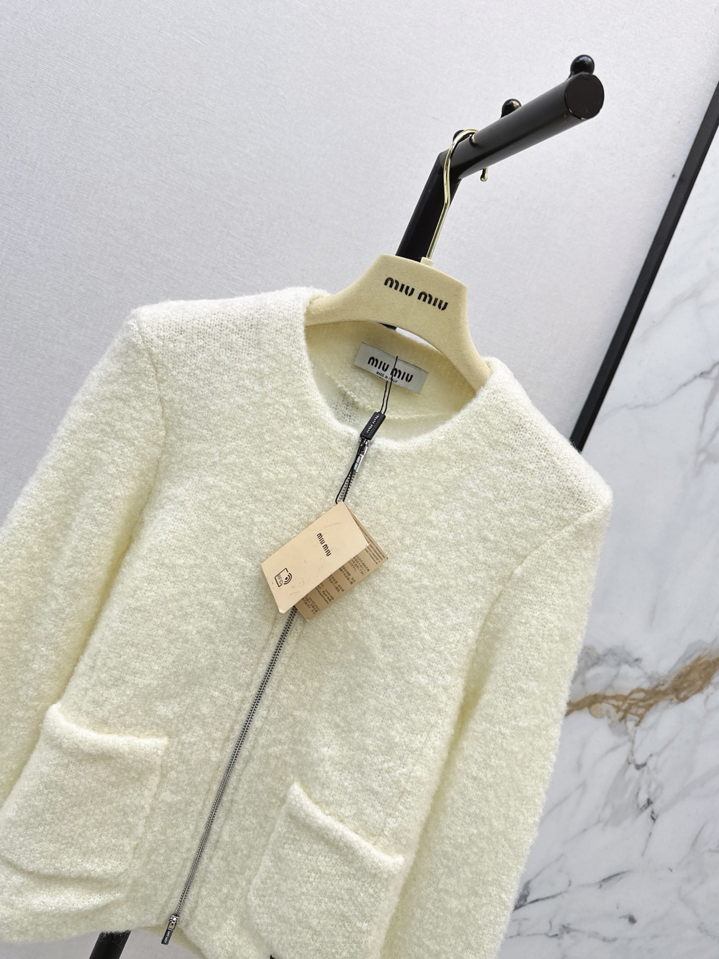 Miu 26fw zipper knit jacket