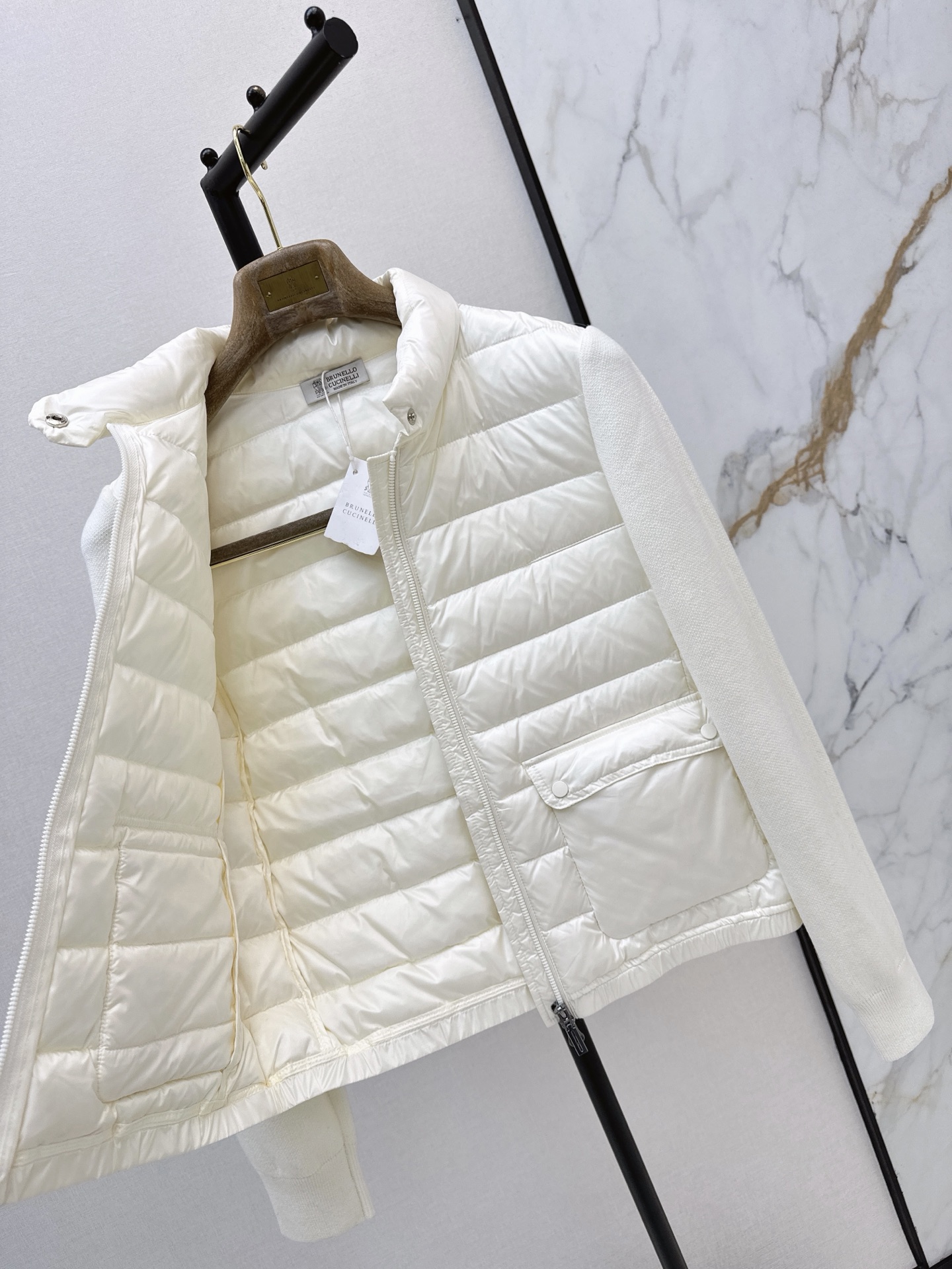 Bun 26fw knit contract down jacket