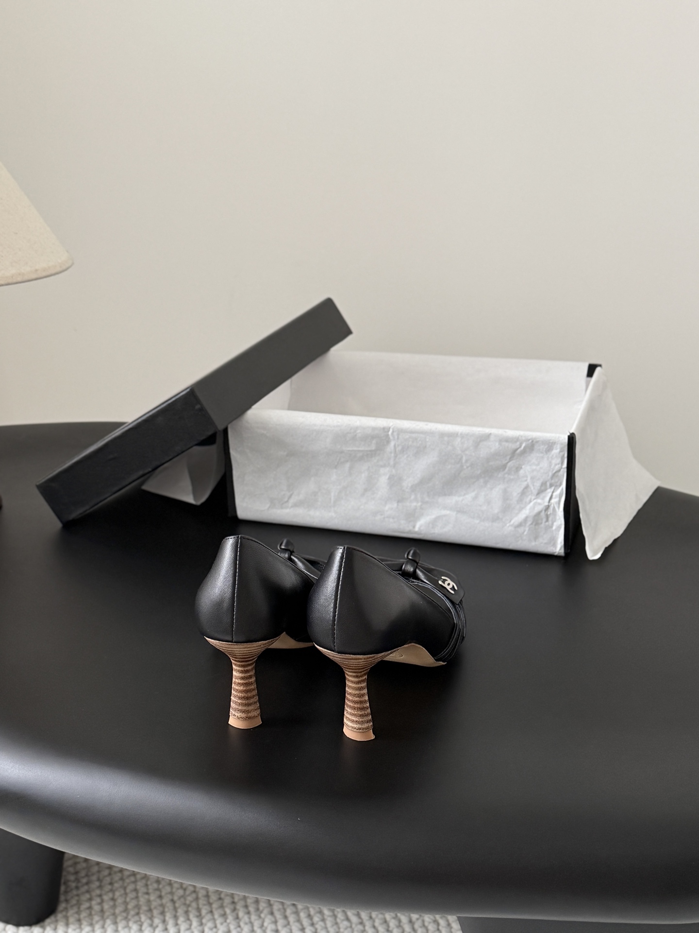 Chan 26ss peep toe heels