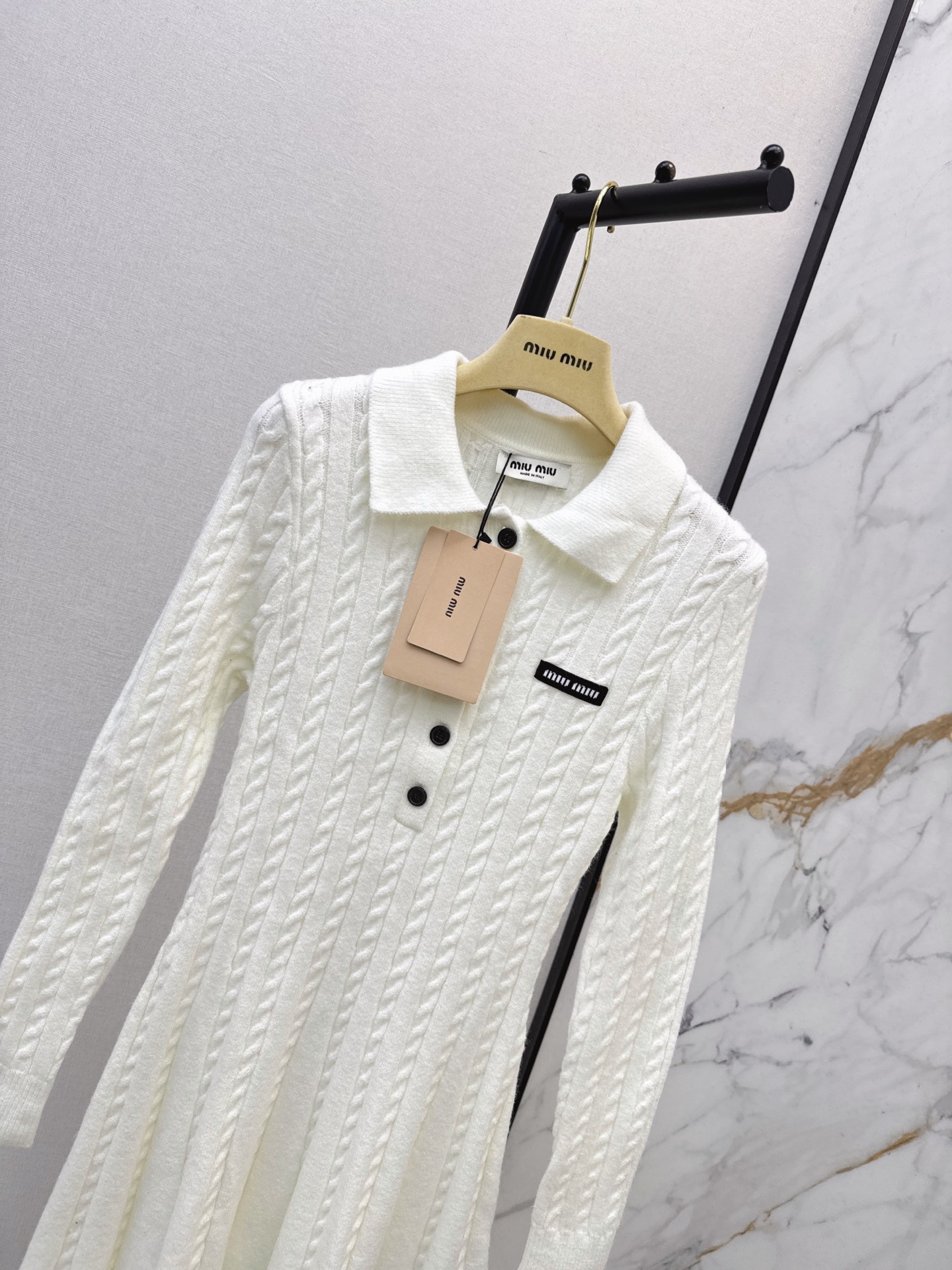 Miu 26fw cable knit dress