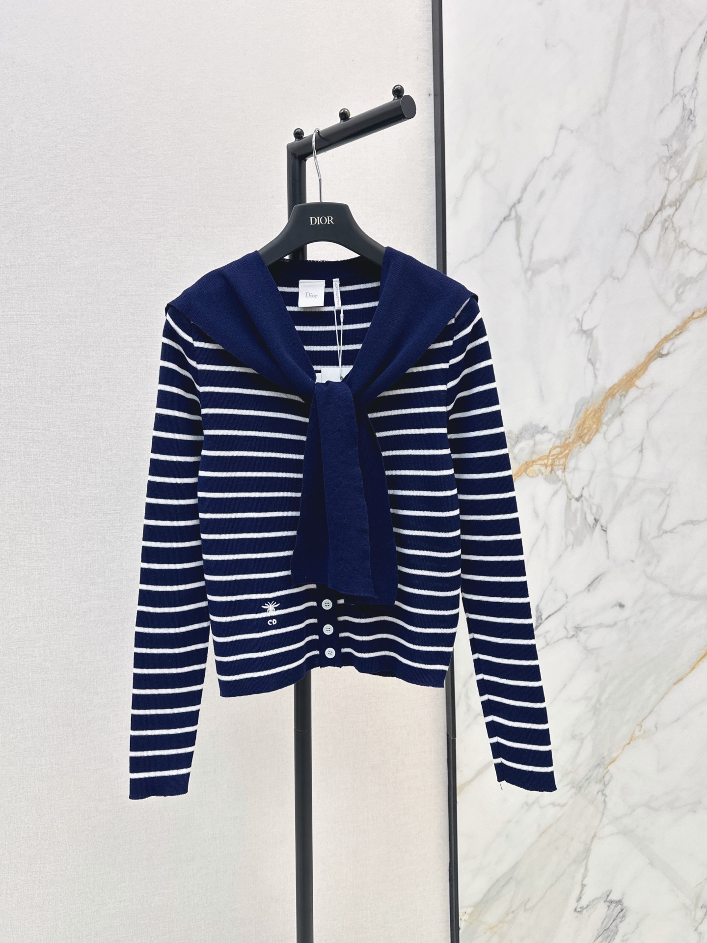 CD 26fw stripe knit cardigan