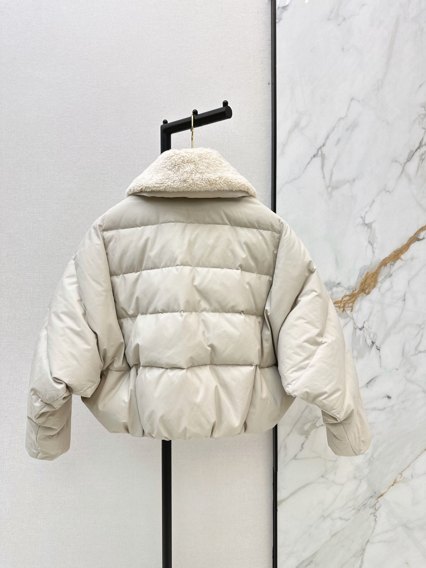 Brun 26fw fur-trim down jacket