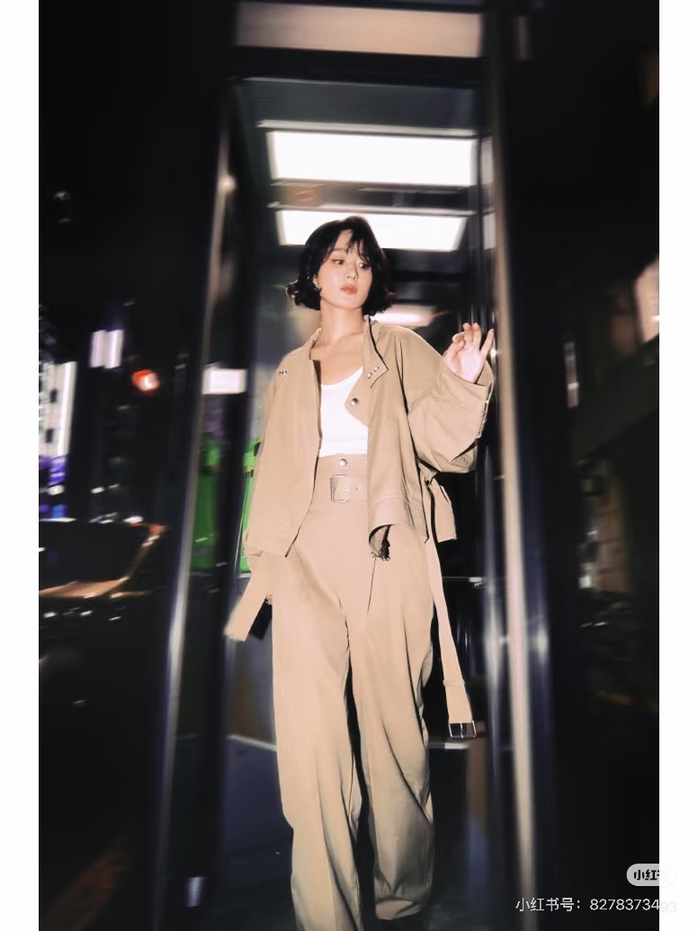 Bott 26fw cropped trench jacket