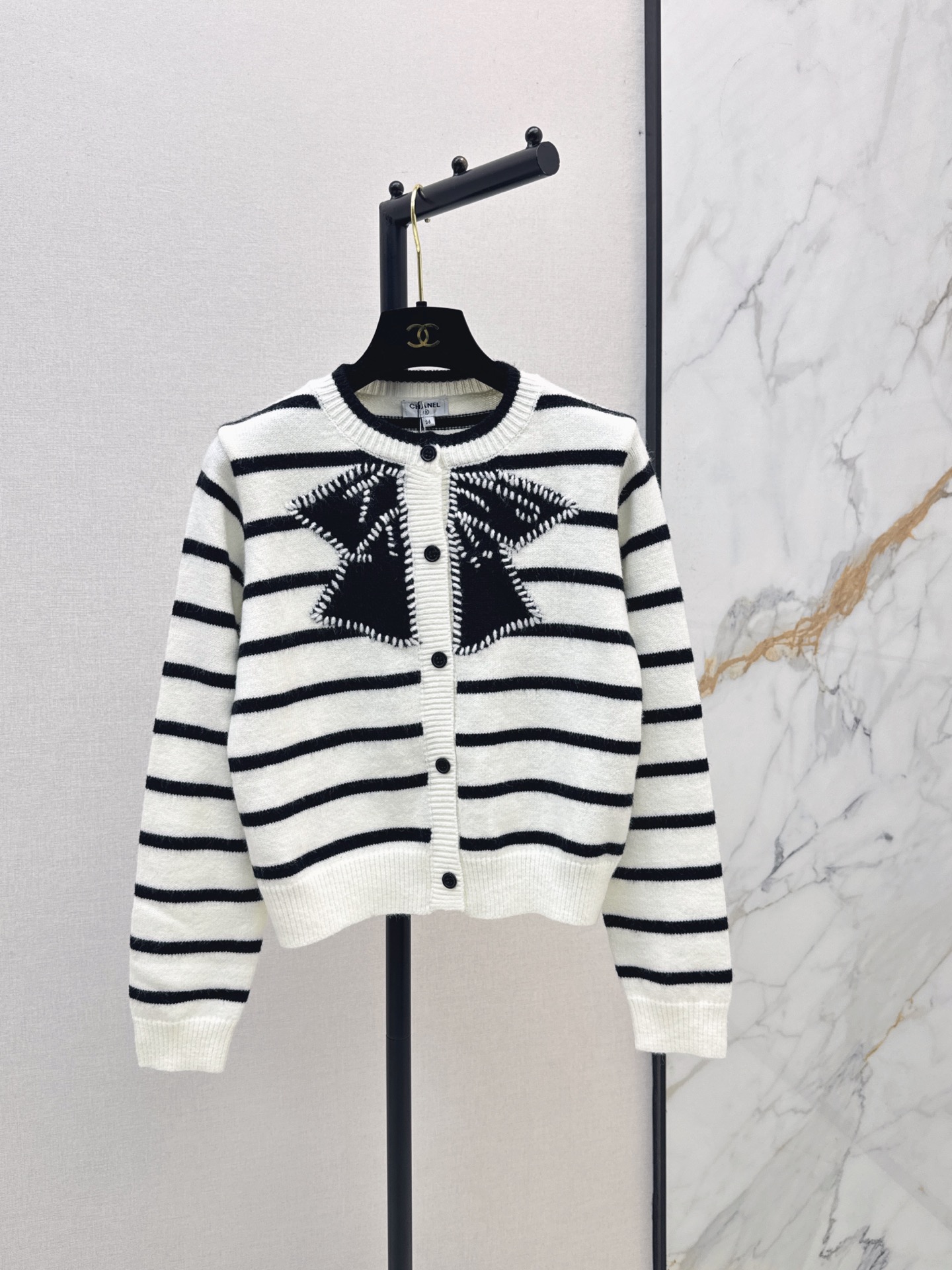 Chan 26fw bow knit cardigan