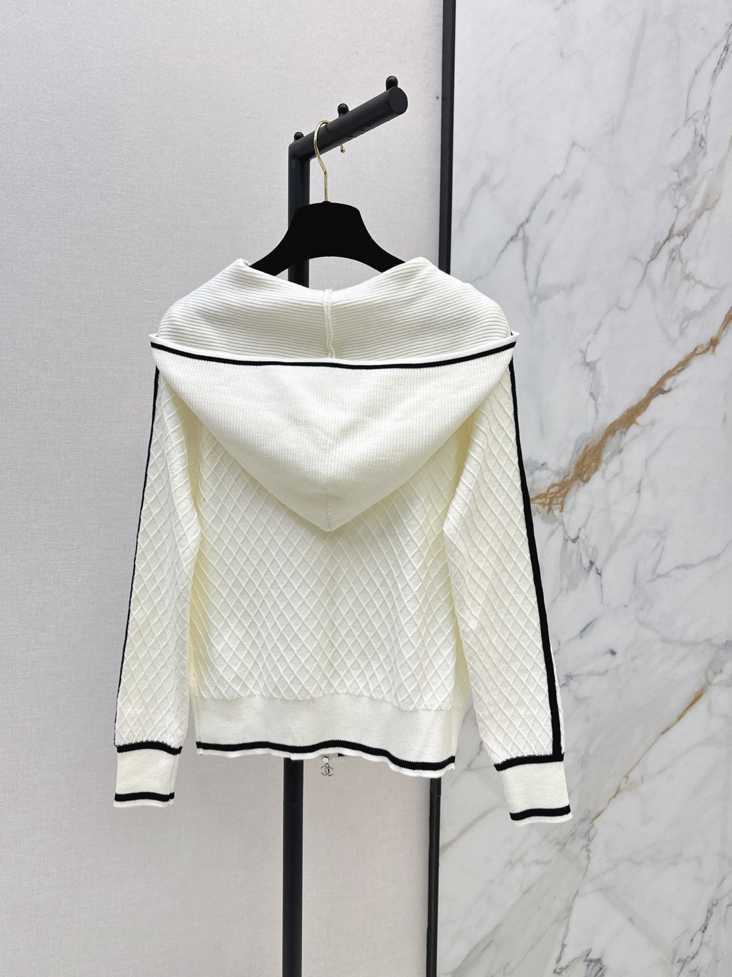Chan 26fw hooded knit cardigan