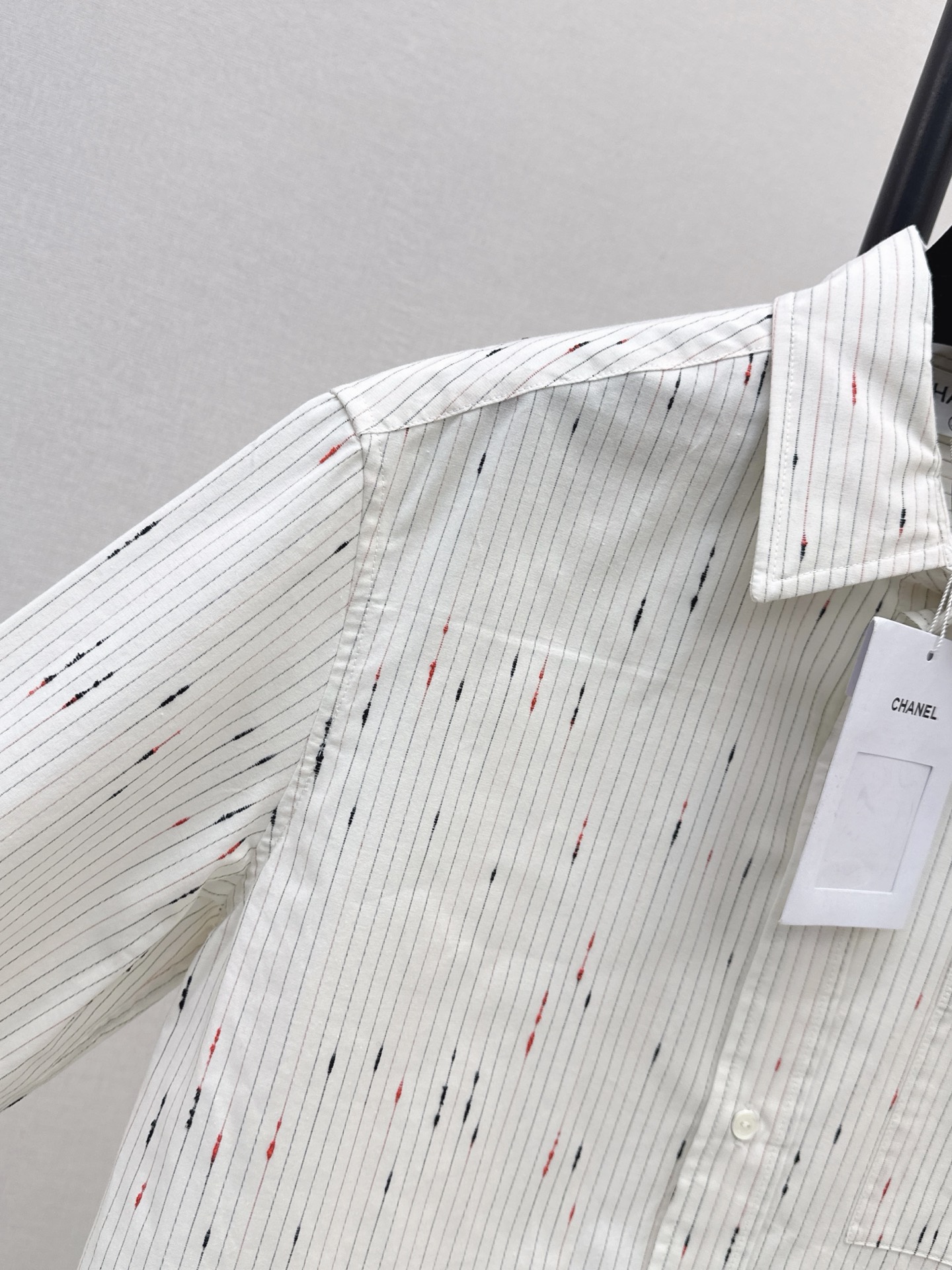 Chan 26fw stripe jacquard shirt