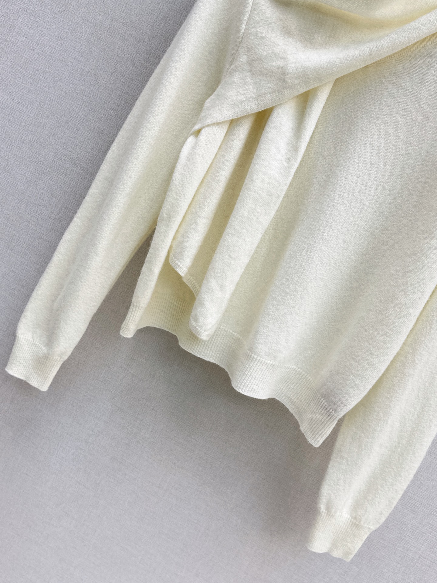 Row 26fw draped scarf-neck knit sweater