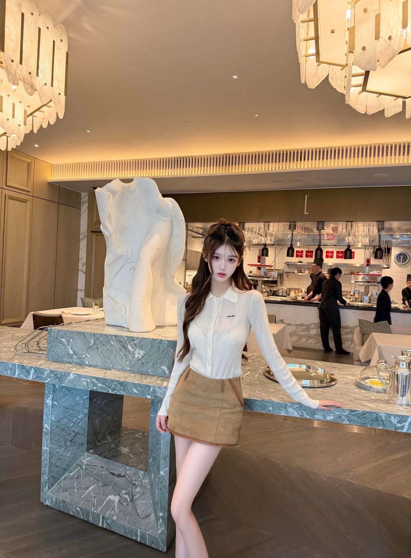 Miu 26fw wool knit cardigan